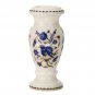 7"x3'' Marble Flower Vase Mosaic Lapis Birds Arts Inlay Floral Decor Gifts H3609