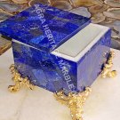 6"x6"x3" Blue Marble Jewelry Storage Box Lapis Lazuli Random Inlay Decor E914 6"x6"x3" Blue Marble Jewelry Storage Box Lapis Lazuli Random Inlay Decor E914
