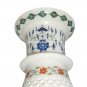 Marble Flower Vase Real Gemtone Mosaic Floral Inlay Pietradura Decor Gifts H1371