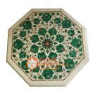 12" Marble Coffee Cafe Center Table Top Malachite Inlaid KItchen Home Decor E584 12" Marble Coffee Cafe Center Table Top Malachite Inlaid KItchen Home Decor E584