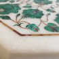 12" Marble Coffee Cafe Center Table Top Malachite Inlaid KItchen Home Decor E584