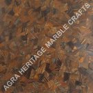 12" Iron Tiger Eye Random Inlay Marble Kitchen Office Table Top Home Decor E227 12" Iron Tiger Eye Random Inlay Marble Kitchen Office Table Top Home Decor E227