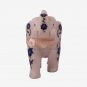 6" White Marble Jumbo Elephant Sculpture lapis Marquetry Art Thanksgiving Gift