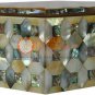 5"x5"x3" Marble Random Art Jewelry Lidded Box Mosaic Inlaid Columbus Gifts Decor