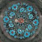 10"x10" Marble Green Fruit Bowl Turquoise Inlay Floral Design Christmas Gift Art