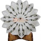 9" Marvelous Inlaid Fruit Storage Bowl Black Z Leaf Art Christmas Gift For Mom 9" Marvelous Inlaid Fruit Storage Bowl Black Z Leaf Art Christmas Gift For Mom