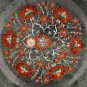 12" Marble Black Fruit Bowl Carnelian Marquetry Floral Art New Year Eve Gifts
