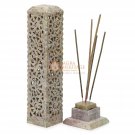 11" Marble Soapstone Candle Cum Incense Holder Handcurved Collectible Gift Decor 11" Marble Soapstone Candle Cum Incense Holder Handcurved Collectible Gift Decor