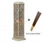 11" Marble Soapstone Candle Cum Incense Holder Decorative Living Room Area Gifts
