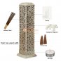 11" Marble Soapstone Candle Cum Incense Holder Decorative Living Room Area Gifts