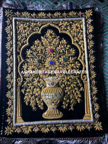 Fine Handmade Wall Decorative Jewel Hanging Modern using Gold Polished Yarn M127