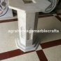 White Table Top Multi Floral Inlay Furniture Arts Decor With Base H3538