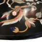 38" Marble Black Round Dining Table Top Inlay Hallway Furniture Home Decor E1679