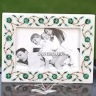 Marble Photo Frame Malachite Floral Work Inlay Living Room Art Decor Gifts H3673