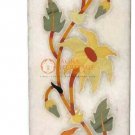 12"x4" Marble Wall Flooring Tile Inlaid Carnelian Gemstone Art Veterans Gift 12"x4" Marble Wall Flooring Tile Inlaid Carnelian Gemstone Art Veterans Gift