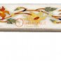 12"x4" Marble Wall Flooring Tile Inlaid Carnelian Gemstone Art Veterans Gift