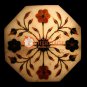 6" Marble Inlaid Wall Decor Tile Semi Precious Floral Art Christmas Eve Gifts