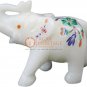 2" Marble Unique Elephant Show Piece Semi Precious Gemstone Christmas Eve Gifts