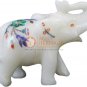 2" Marble Unique Elephant Show Piece Semi Precious Gemstone Christmas Eve Gifts