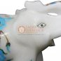 2" Marvulesh Elephant Sculpture Turquoise Marquetry Floral Design Columbus Gifts