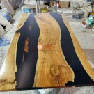 River Table, Live Edge, Epoxy Resin Table Top Live Edge Epoxy Resin Rustic Decor