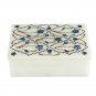 Marble Jewelry Storage Box Lapis Lazuli Inlay Design Personalized Decor E656