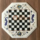 12"x12" Marble Chess Set Top Table Mosaic Inlaid Peacock Art Christmas Eve Gift 12"x12" Marble Chess Set Top Table Mosaic Inlaid Peacock Art Christmas Eve Gift