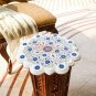12" Marble Nesting Top Table Lapis Fine Floral Marquetry Art Living Room Decor
