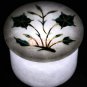2"x2" White Handmade Ring Trinket Box Marquetry Turquoise Inlaid Veterans Gifts