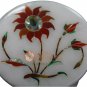 2"x2" Marble White Ring Trinket Box Carnelian Pietradura Floral Veterans Gift