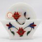Marvelous Drink Coasters Custom Set Carnelian Inlaid Floral Design Art Home Deco