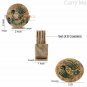 Marble Soapstone Customizable Coasters Set Peacock Inlay Art Wedding Gift Decor
