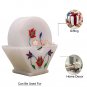 White Marble Teapot Coaster Set Carnelian Marquetry Floral Design Table Decor
