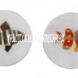 Marble White Tea Coasters Set Real Stone Star Fish Inlay Art Home Decor Gifts