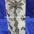 Black Marble Stone Flower Vase Hand Carved Design Home Interior Gift Decor H4176