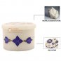 2" White Marble Ring Storage Trinket Box Lapis Inlaid Floral Art Handmade Gifts