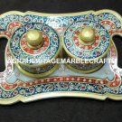 4"x6" Beautiful Marble Hand Painted Dry Fruit Storage Bowl Tradition Decor H4197