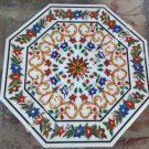 24" White Marble Coffee Customized Table Top Handicraft Inlay Floral Decor E884