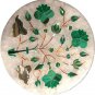 3.5" Marble Round Wall Decor Tile Malachite Inlaid Floral Marquetry Art Decor