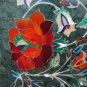 24" Green Marble Table Top Inlaid Hakik Marquetry Inlaid Work Living Room Decor