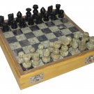 8"x8" Marble Handmade gorara stone pieces wooden Chess Set Decor Gifts