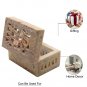 2"x1.5" Natural Soapstone Jewelry Custom Box Jali Work Handmade Gift For Her Art