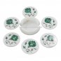 Marble Coaster Set Malachite Inlay Mosaic Marquetry Kitichen Arts H1405