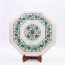 Marble Top Nesting Top Table Malachite Marquetry Fine Floral Design Garden Decor