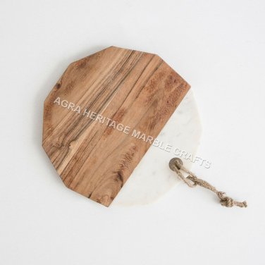 9"x12" Marble & Wood Vegetable Cutting Board Decorative Kitchen Gift Decor E704