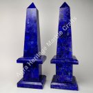 36" Pair of Marble Specimen Obelisks Lapis Lazuli Stones Pietre Dure Arts 36" Pair of Marble Specimen Obelisks Lapis Lazuli Stones Pietre Dure Arts