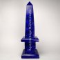 36" Pair of Marble Specimen Obelisks Lapis Lazuli Stones Pietre Dure Arts
