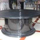 Buy Round Black Marble Handmade 29" H Stand Base Living Room Decor