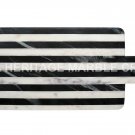 9"x14" Black & White Strips Marble Cheese Chopping Board Kitchenware Decor E694