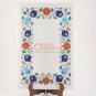 Marble Table Top Dining Set With Wooden Stand Turquoise Semi Precious Stone Art